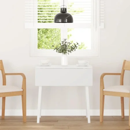 Solid white rubberwood dining table by , Kitchen and dining tables - Ref: Foro24-4102534, Price: 129,25 €, Discount: %