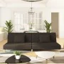 Sofá cama de 2 plazas con dos almohadas tela marrón de , Sofás - Ref: Foro24-375891, Precio: 241,18 €, Descuento: %