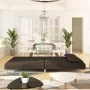 Sofá cama de 2 plazas con dos almohadas tela marrón de , Sofás - Ref: Foro24-375891, Precio: 241,18 €, Descuento: %