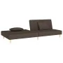 Sofá cama de 2 plazas con dos almohadas tela marrón de , Sofás - Ref: Foro24-375891, Precio: 241,18 €, Descuento: %