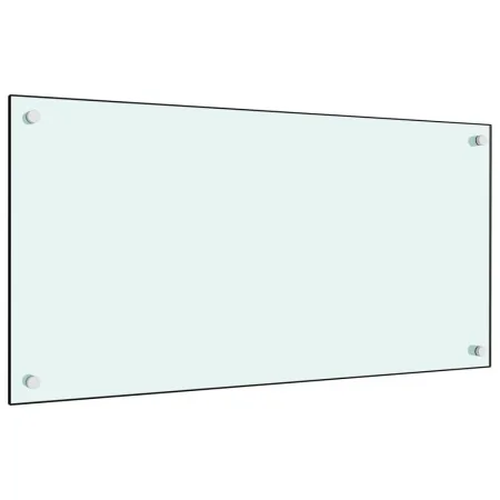 Kitchen splash protection white tempered glass 80x40 cm by vidaXL, Kitchen tools and utensils - Ref: Foro24-249454, Price: 42...