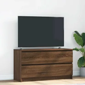 Fernsehmöbel aus braunem Eichenfurnierholz 100x35x54 cm. von , TV-Möbel - Ref: Foro24-861811, Preis: 88,57 €, Rabatt: %