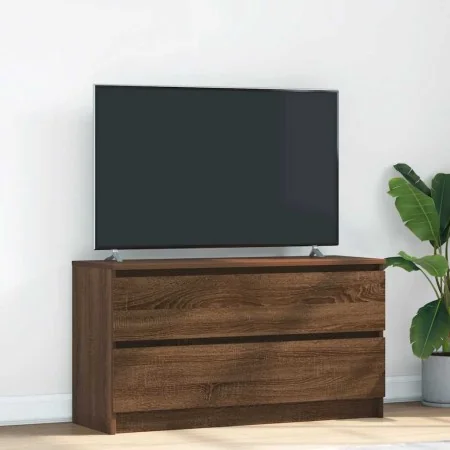 TV stand made of brown oak plywood, measuring 100x35x54 cm. by , TV Furniture - Ref: Foro24-861811, Price: 88,57 €, Discount: %