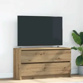 TV-Möbel aus Eichen-Ingenieurholz, handgefertigt, 100x35x54 cm. von , TV-Möbel - Ref: Foro24-861813, Preis: 93,97 €, Rabatt: %