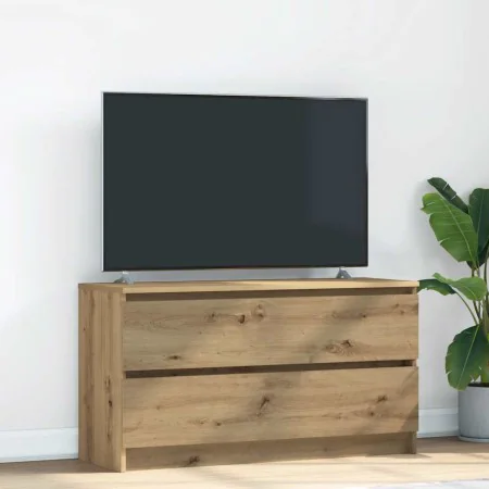 TV stand made of engineered oak wood artisan 100x35x54 cm by , TV Furniture - Ref: Foro24-861813, Price: 93,97 €, Discount: %