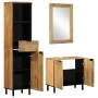 Set of 3 brown solid mango wood bathroom furniture pieces by , Bathroom furniture - Ref: Foro24-3310007, Price: 380,75 €, Dis...