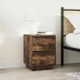 Bedside tables with LED lights 2 units smoked oak 38x34x50 cm by , Nightstands - Ref: Foro24-861292, Price: 97,99 €, Discount: %