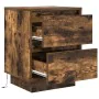 Bedside tables with LED lights 2 units smoked oak 38x34x50 cm by , Nightstands - Ref: Foro24-861292, Price: 97,99 €, Discount: %