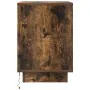 Bedside tables with LED lights 2 units smoked oak 38x34x50 cm by , Nightstands - Ref: Foro24-861292, Price: 97,99 €, Discount: %
