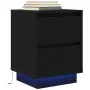 Bedside tables with LED lights 2 units black 38x34x50 cm by , Nightstands - Ref: Foro24-861286, Price: 102,61 €, Discount: %
