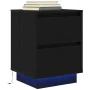 Nachttische mit LED-Lichtern 2 Stück schwarz 38x34x50 cm von , Nachttische - Ref: Foro24-861286, Preis: 102,61 €, Rabatt: %