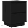 Nachttische mit LED-Lichtern 2 Stück schwarz 38x34x50 cm von , Nachttische - Ref: Foro24-861286, Preis: 102,61 €, Rabatt: %