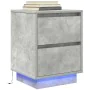 Bedside tables with LED lights 2 units gray concrete 38x34x50 cm by , Nightstands - Ref: Foro24-861290, Price: 99,75 €, Disco...