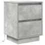 Bedside tables with LED lights 2 units gray concrete 38x34x50 cm by , Nightstands - Ref: Foro24-861290, Price: 99,75 €, Disco...