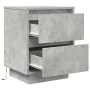 Bedside tables with LED lights 2 units gray concrete 38x34x50 cm by , Nightstands - Ref: Foro24-861290, Price: 99,75 €, Disco...