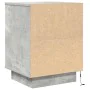 Bedside tables with LED lights 2 units gray concrete 38x34x50 cm by , Nightstands - Ref: Foro24-861290, Price: 99,75 €, Disco...