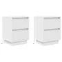 Nachttische mit LED-Lichtern 2 Stück weiß 38x34x50 cm von , Nachttische - Ref: Foro24-861284, Preis: 100,25 €, Rabatt: %