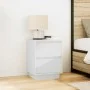 Nachttische mit LED-Lichtern 2 Stück weiß 38x34x50 cm von , Nachttische - Ref: Foro24-861284, Preis: 100,25 €, Rabatt: %