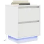 Nachttische mit LED-Lichtern 2 Stück weiß 38x34x50 cm von , Nachttische - Ref: Foro24-861284, Preis: 100,25 €, Rabatt: %