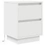 Nachttische mit LED-Lichtern 2 Stück weiß 38x34x50 cm von , Nachttische - Ref: Foro24-861284, Preis: 100,25 €, Rabatt: %