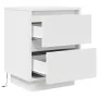 Bedside tables with LED lights 2 units white 38x34x50 cm by , Nightstands - Ref: Foro24-861284, Price: 100,25 €, Discount: %