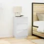 Mesilla de noche con luces LED blanca 38x34x65 cm de , Mesitas de noche - Ref: Foro24-861301, Precio: 74,22 €, Descuento: %
