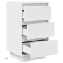 Mesilla de noche con luces LED blanca 38x34x65 cm de , Mesitas de noche - Ref: Foro24-861301, Precio: 74,22 €, Descuento: %