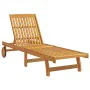 Tumbonas con mesa 2 unidades madera maciza de acacia by , Loungers - Ref: Foro24-3325205, Price: 370,04 €, Discount: %