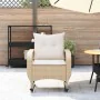 Garden rocking chair with beige synthetic rattan cushions by , Garden chairs - Ref: Foro24-4104197, Price: 118,24 €, Discount: %