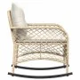 Garten Schaukelstuhl mit beigen Kissen aus synthetischem Rattan von , Gartenstühle - Ref: Foro24-4104197, Preis: 118,24 €, Ra...