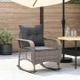 Garten Schaukelstuhl mit grauen Kissen aus synthetischem Rattan von , Gartenstühle - Ref: Foro24-4104195, Preis: 120,82 €, Ra...