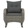Garden rocking chair with gray synthetic rattan cushions by , Garden chairs - Ref: Foro24-4104195, Price: 120,82 €, Discount: %