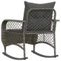 Garden rocking chair with gray synthetic rattan cushions by , Garden chairs - Ref: Foro24-4104195, Price: 120,82 €, Discount: %