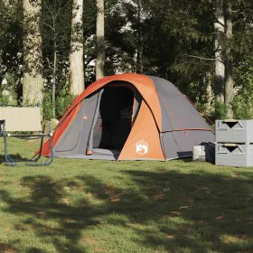 Waterproof gray and orange 4-person tent by , tents - Ref: Foro24-4009560, Price: 88,86 €, Discount: %