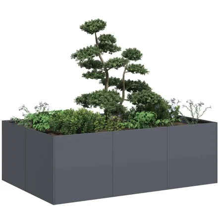 Jardinera acero gris antracita 120x80x40 cm de , Maceteros y jardineras - Ref: Foro24-860747, Precio: 94,95 €, Descuento: %