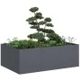 Anthracite grey steel planter 120x80x40 cm by , Pots and planters - Ref: Foro24-860747, Price: 94,95 €, Discount: %