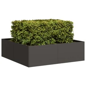 Jardinera acero negro 100x100x30 cm de , Maceteros y jardineras - Ref: Foro24-860808, Precio: 70,02 €, Descuento: %
