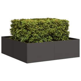 Pflanzgefäß aus schwarzem Stahl, 100x100x30 cm. von , Töpfe und Pflanzgefäße - Ref: Foro24-860808, Preis: 70,02 €, Rabatt: %