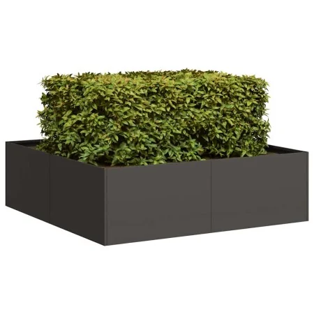 Jardinera acero negro 100x100x30 cm de , Maceteros y jardineras - Ref: Foro24-860808, Precio: 69,93 €, Descuento: %