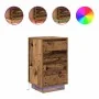 Bedside table with LED lights old wood 38x34x65 cm by , Nightstands - Ref: Foro24-861308, Price: 70,18 €, Discount: %