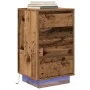 Bedside table with LED lights old wood 38x34x65 cm by , Nightstands - Ref: Foro24-861308, Price: 70,18 €, Discount: %