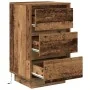 Bedside table with LED lights old wood 38x34x65 cm by , Nightstands - Ref: Foro24-861308, Price: 70,18 €, Discount: %