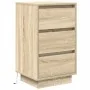 Bedside table with LED lights Sonoma oak 38x34x65 cm by , Nightstands - Ref: Foro24-861303, Price: 70,79 €, Discount: %