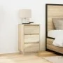 Bedside table with LED lights Sonoma oak 38x34x65 cm by , Nightstands - Ref: Foro24-861303, Price: 70,79 €, Discount: %