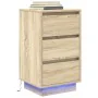Nachttisch mit LED-Lichtern in Sonoma-Eiche, 38x34x65 cm. von , Nachttische - Ref: Foro24-861303, Preis: 70,79 €, Rabatt: %