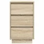 Bedside table with LED lights Sonoma oak 38x34x65 cm by , Nightstands - Ref: Foro24-861303, Price: 70,79 €, Discount: %