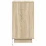 Bedside table with LED lights Sonoma oak 38x34x65 cm by , Nightstands - Ref: Foro24-861303, Price: 70,79 €, Discount: %