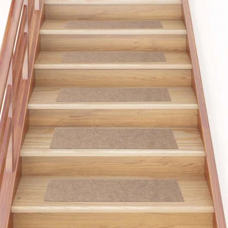 Self-adhesive stair treads 30 units light brown 76x20cm by , Stair mats - Ref: Foro24-3365721, Price: 78,40 €, Discount: %