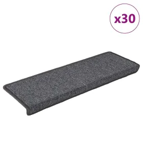 Stair tread mat 30 units 65x21x4 cm Gray and black by , Stair mats - Ref: Foro24-3365777, Price: 121,31 €, Discount: %