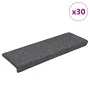 Alfombrilla escalera 30 uds 65x21x4 cm Gris y negro de , Alfombrillas para escalones - Ref: Foro24-3365777, Precio: 121,31 €,...